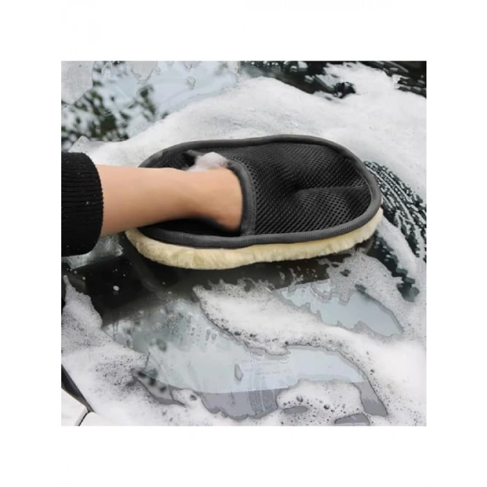 Mikrofiber Yün Araba Yıkama Eldiveni - Yumuşak ve Ergonomik