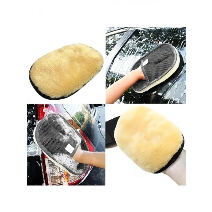 Mikrofiber Yün Araba Yıkama Eldiveni - Yumuşak ve Ergonomik
