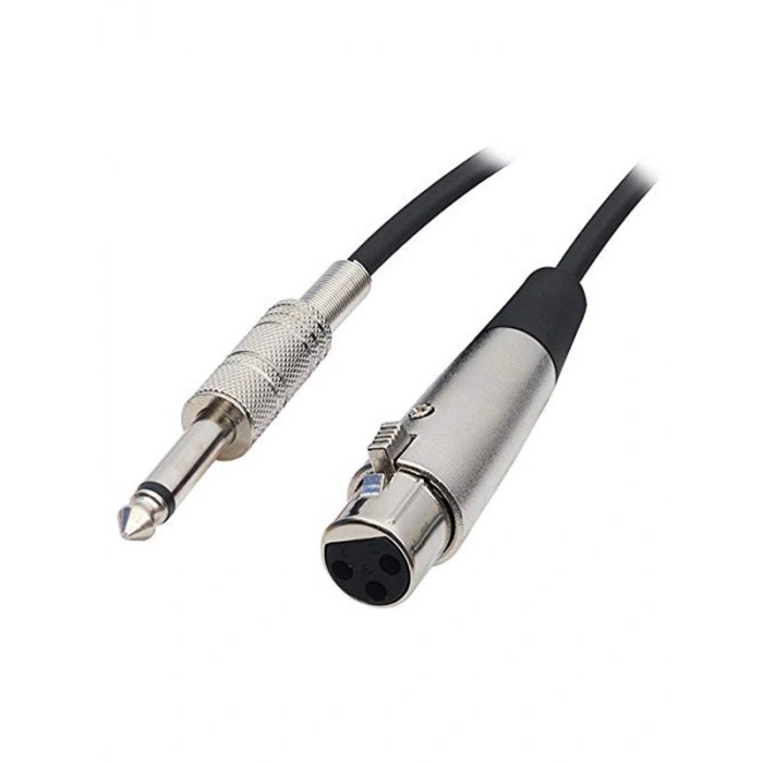 Mikrofon Ara Kablo, 5 Metre Uzunluk, 6.3mm ve XLR Bağlantı