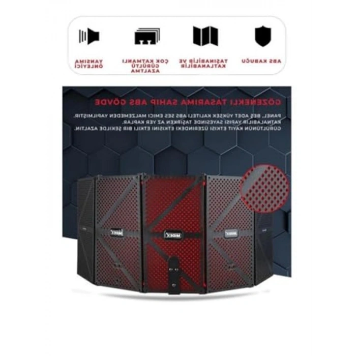 Mikrofon Ses Yalıtım Paneli, 5 Bölümlü