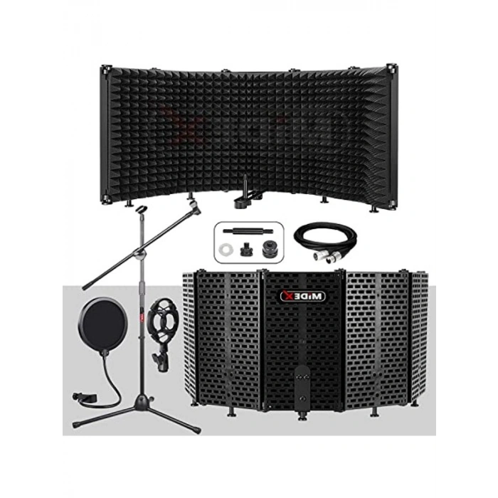 Mikrofon Ses Yalıtım Paneli Seti, 69x26cm Ölçülerinde