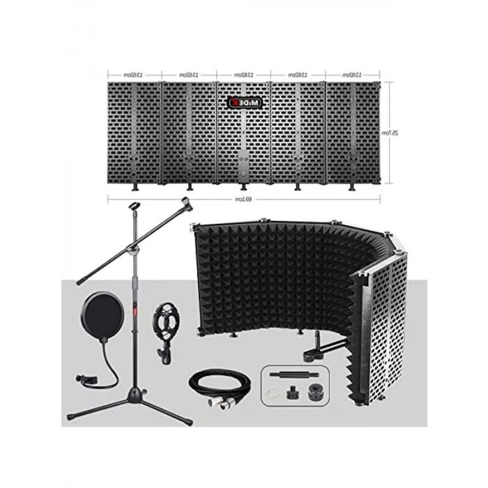 Mikrofon Ses Yalıtım Paneli Seti, 69x26cm Ölçülerinde