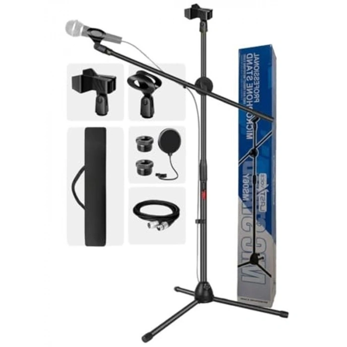 Mikrofon Standı, Pop Filtre ve XLR Kablo Seti