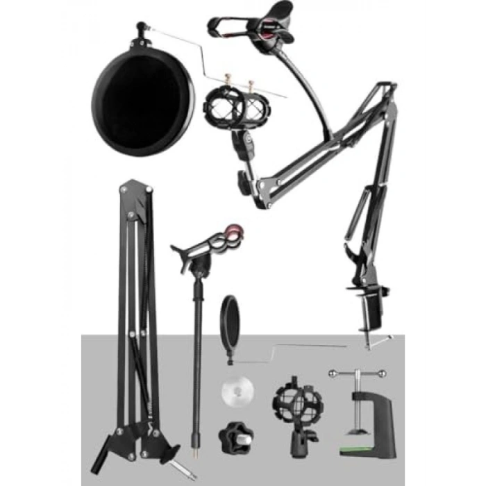 Mikrofon Standı - Shock Mount ve Pop Filter Seti