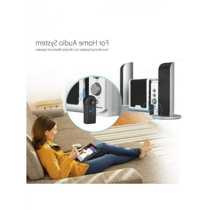 Mikrofonlu Bluetooth Ses Alıcı, Aux Girişli Kablosuz Dönüştürücü Kiti
