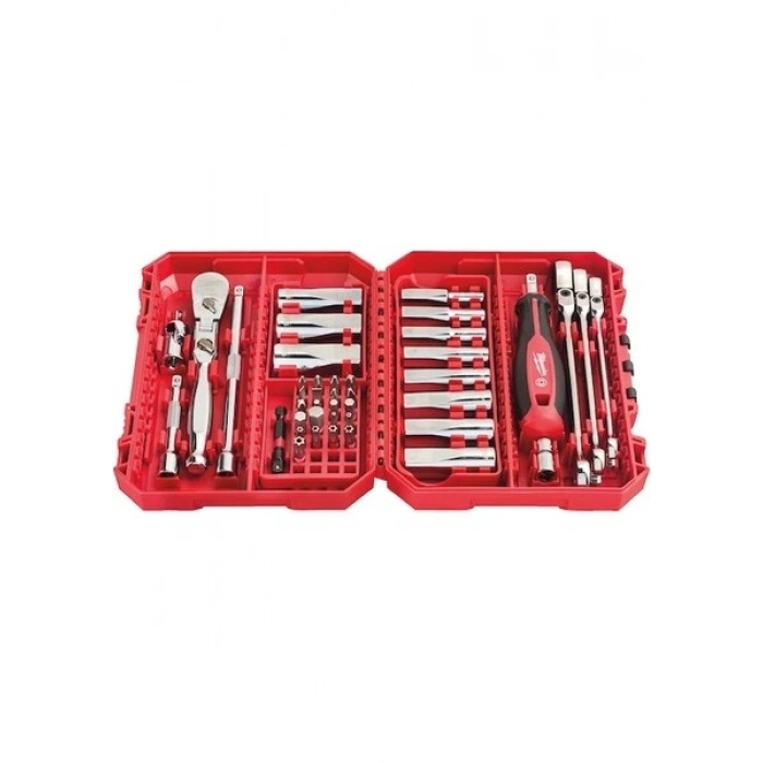 Milwaukee 1/4 Cırcır Tornavida Kollu Lokma Seti 42 Parça - 4932498382