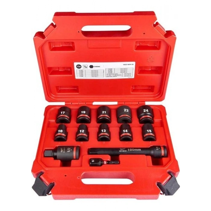 Milwaukee 13 Parça Shockwave 1/2 Darbeli Lokma Seti - 4932480456