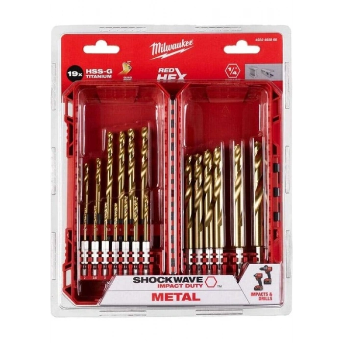 Milwaukee Metal Matkap Ucu Hex Girişli 19 Parça - 4932493866