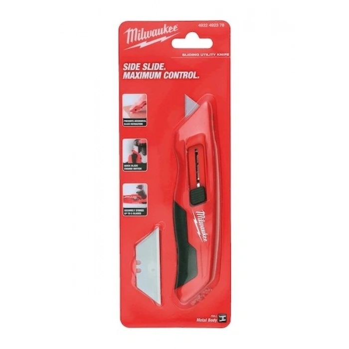 Milwaukee Sürgülü Maket Bıçağı Yedekli - 4932492378