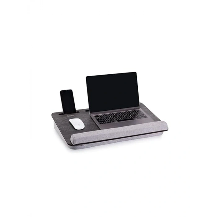 Minderli Laptop Sehpası, Antik Gri Renk ile Rahat Kullanım İmkanı