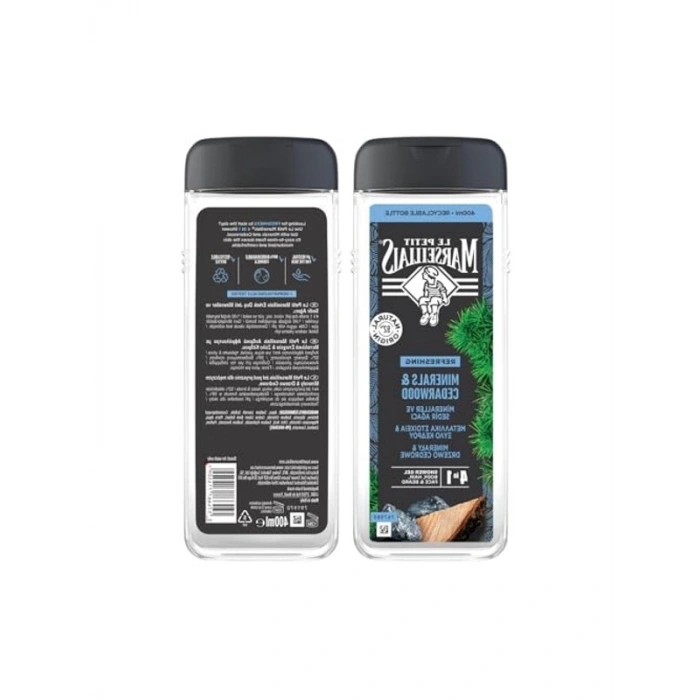 Mineral ve Sedir Ağacı Aromalı Duş Jeli, 4 x 400 ml Paket ile Ferahlatıcı Etki