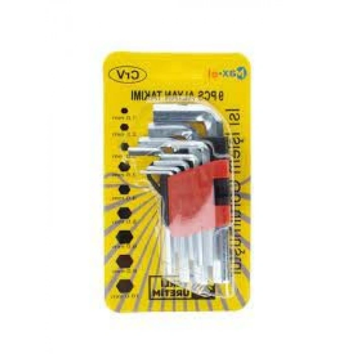 Mini Alyan Anahtarı Seti, 9 Parça, Çelik, 2 mm - 10 mm