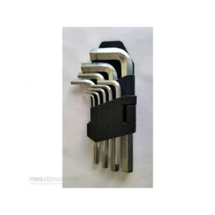 Mini Alyan Anahtarı Seti, 9 Parça, Çelik, 2 mm - 10 mm