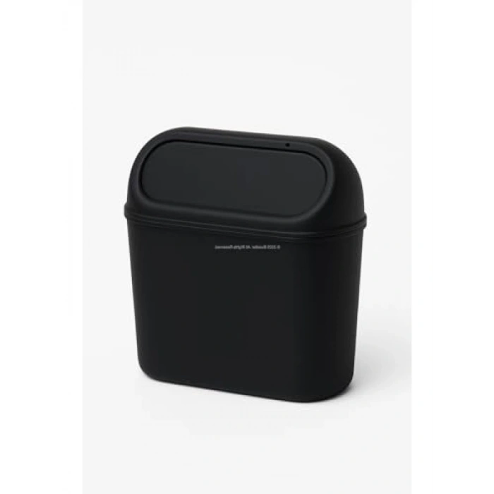 Mini Araç İçi Çöp Kovası, Klipsli ve Kancalı Tasarım, Siyah Plastik