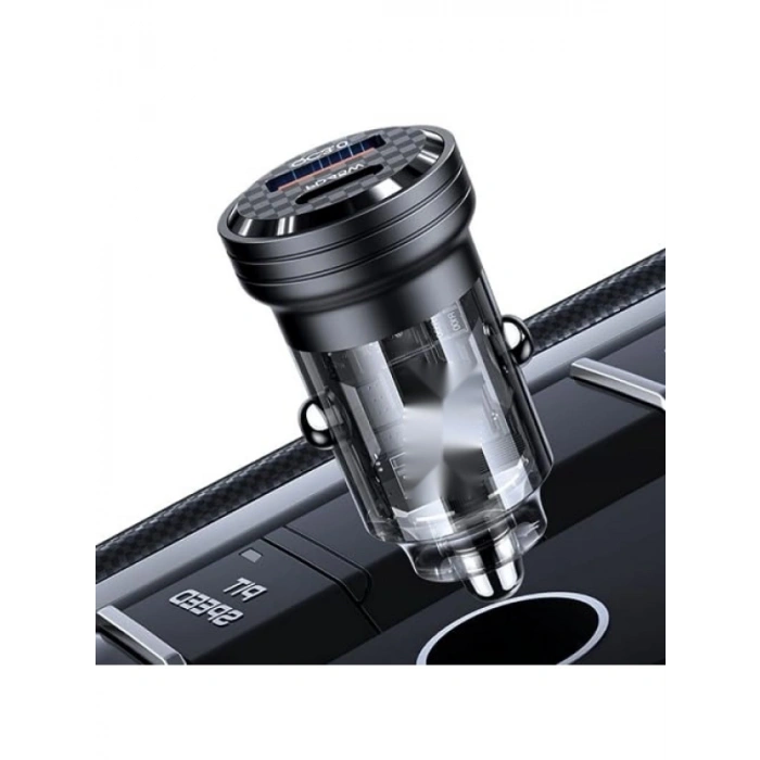 Mini Araç Şarj Cihazı ve Hızlı Şarj Data Kablosu - 45W PD/QC