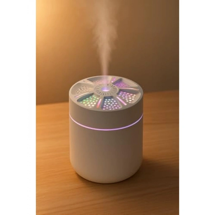 Mini Aroma Difüzör, LED Işıklı, Taşınabilir Hava Nemlendirici