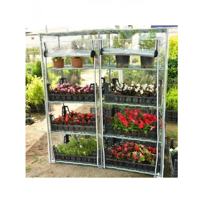 Mini Bahçe Serası, Fermuarlı Raf ile Fide Yetiştirme