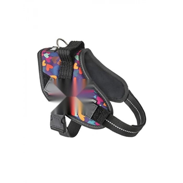 Mini Beden Köpek Göğüs Takımı - Karışık Kalp Desenli