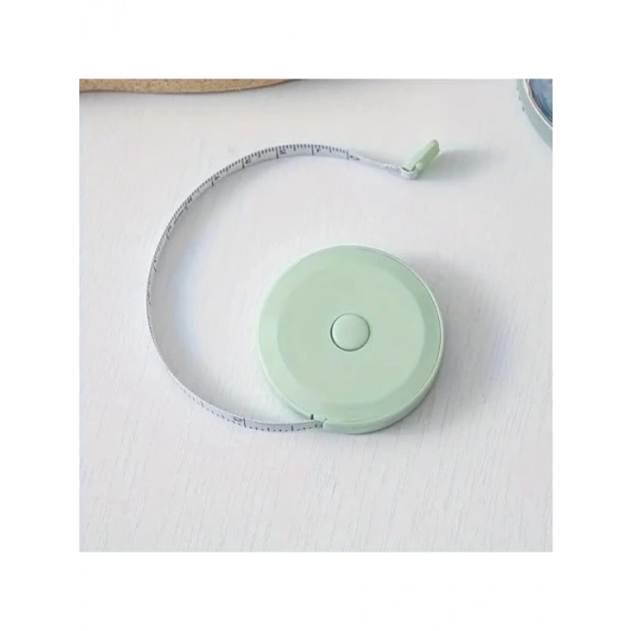 Mini Çekilebilir Ölçüm Mezurası (2 Adet, Yeşil)