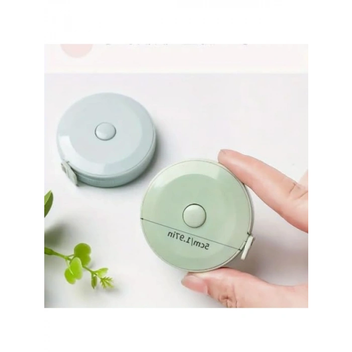Mini Çekilebilir Ölçüm Mezurası (2 Adet, Yeşil)