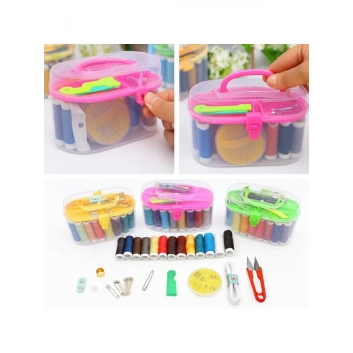 Mini Dikiş Seti - Taşınabilir Onarım Kutusu