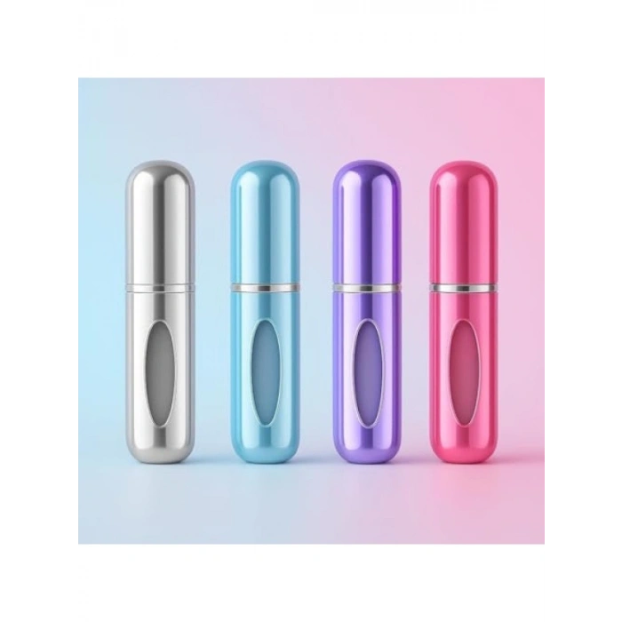 Mini Doldurulabilir Seyahat Boy Parfüm Şişesi - Gümüş