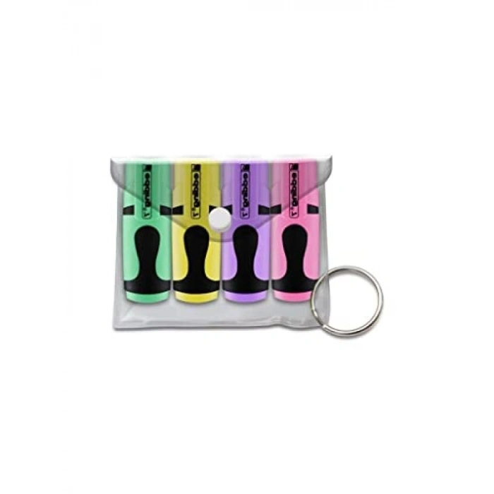 Mini Fosforlu Kalem Seti - 4lü Pastel Renkler