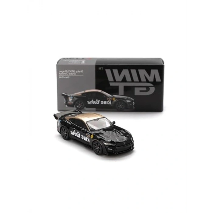 Mini GT 1/64 Ölçeğinde Bitmiş Araç Modeli - Siyah/Altın