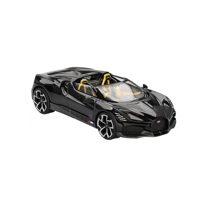 Mini-GT MGT01058-L Bugatt W16 Mistral Siyah 2024 Ölçek 1/64 Model Araba