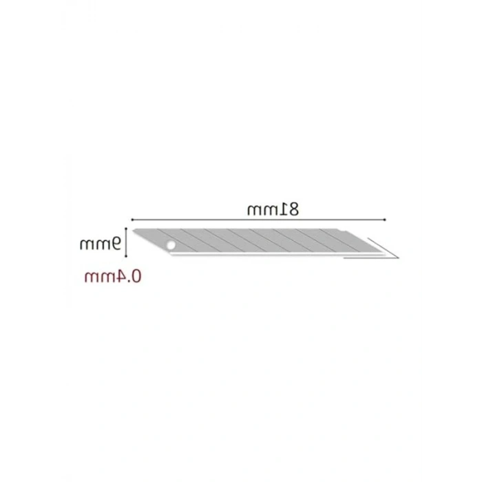 Mini İnce Metal Gövdeli Maket Bıçağı, 10LU Yedek Uç