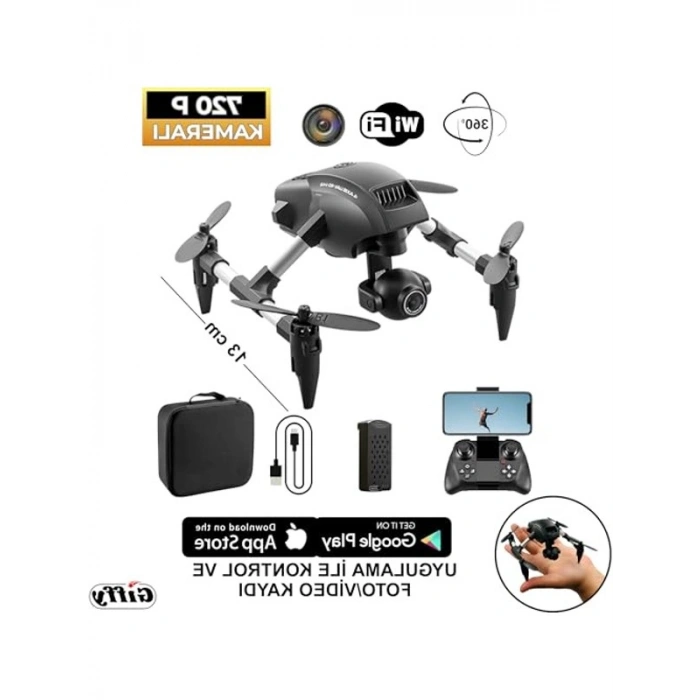 Mini Kameralı Uzaktan Kumandalı Drone, HD Takla Atabilen