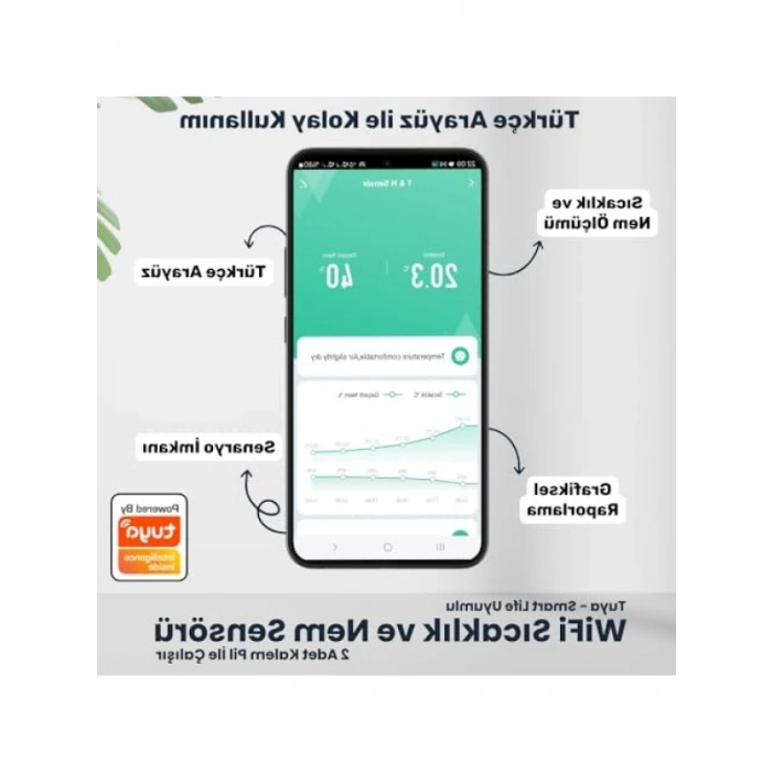 Mini LCD Ekranlı Sıcaklık ve Nem Sensörü – IP65