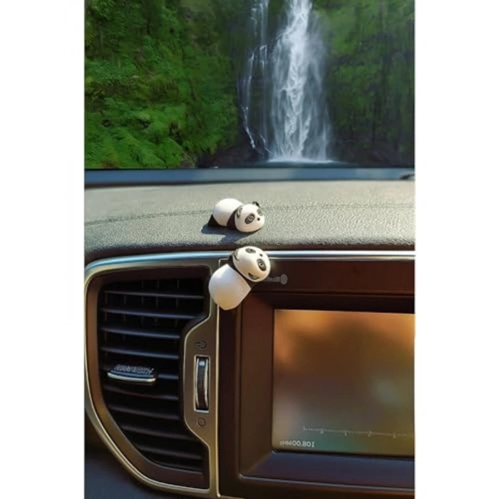 Mini Panda Torpido Süsü, Araç İçi Aksesuar, Eğlenceli Tasarım