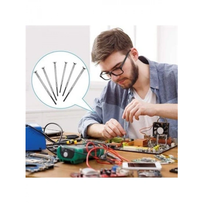 Mini Saatçi ve Telefoncu Onarım Tornavida Seti, 6 Parça