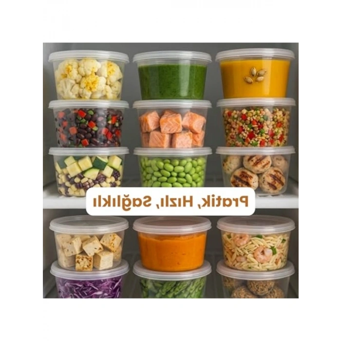 Mini Saklama Kabı Seti, 50 Adet, 120 ml Kapasiteli, Sızdırmaz