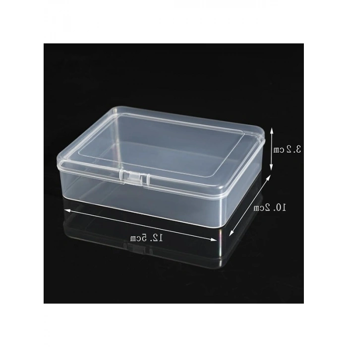 Mini Şeffaf Eşya Saklama Kutusu, Klipsli Kapaklı, 12,5 cm