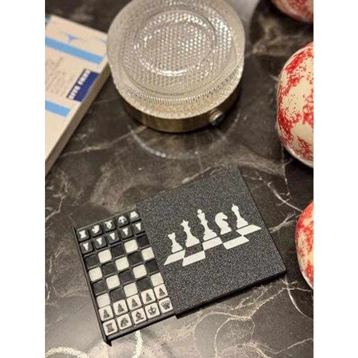 Mini Taşınabilir 3D Baskılı Satranç Seti, Kompakt