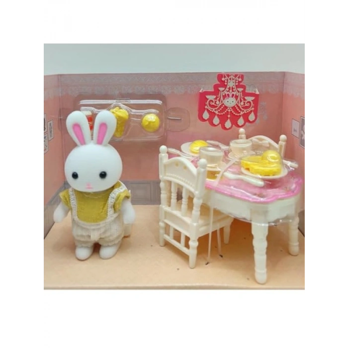 Mini Tavşan Oyun Seti - Yemek Odası