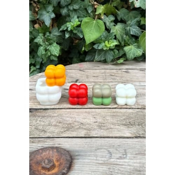 Mini Tekli Mum Kalıbı - Bubble Küp Modeli (Silikon)
