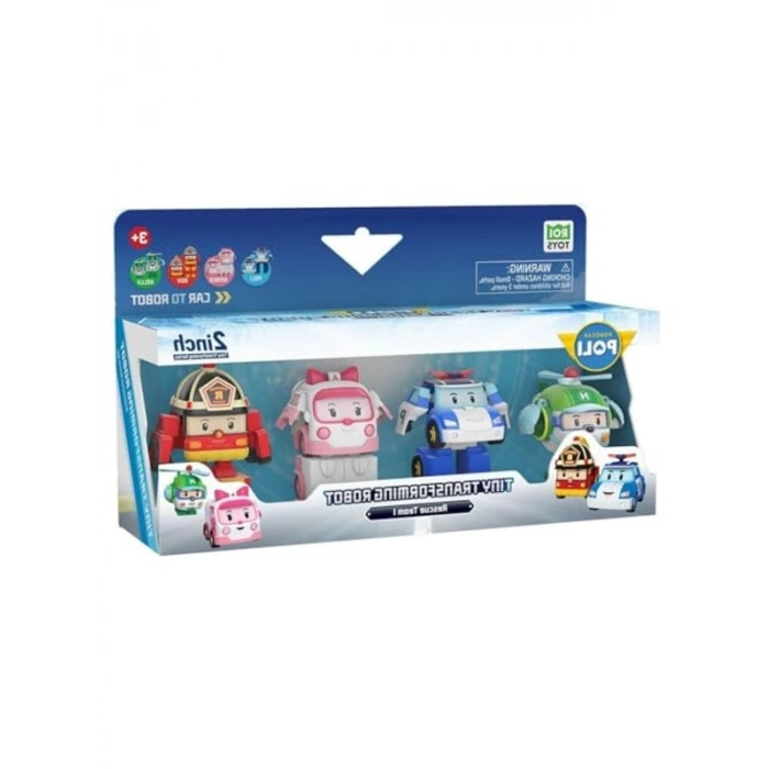 Mini Transforming Kurtarma Araçları Seti - 4lü Oyun Seti
