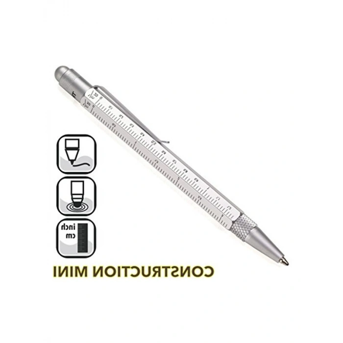 Mini Tükenmez Kalem, Şık Gümüş Renk, Pratik Kullanım İçin