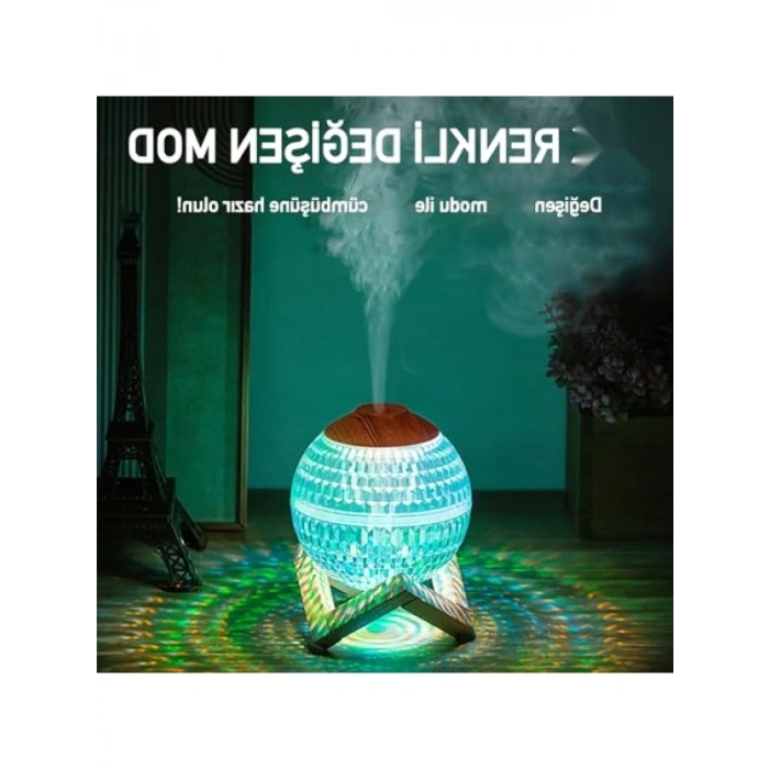 Mini USB Nemlendirici ve Gece Lambası - 350 ml Kapasite