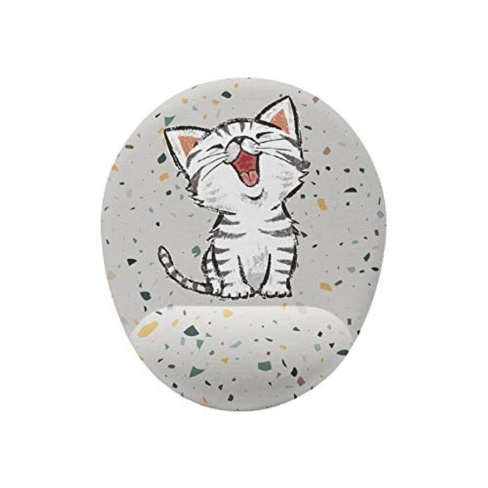 Minik Kedi Tasarımlı Bilek Destekli Mouse Pad, Rahat Kullanım