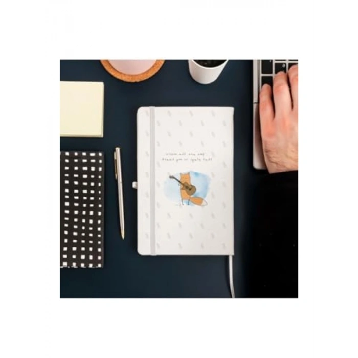 Minimal Tasarımlı Çizgili Not Defteri 13x21 cm