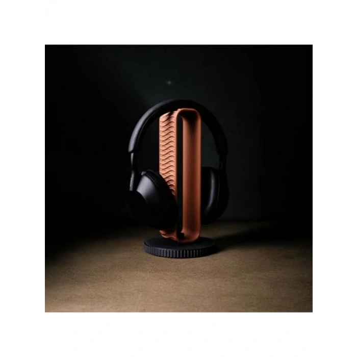 Minimalist Kulaklık Standı, Bakır-Siyah Renk, Şık Tasarım