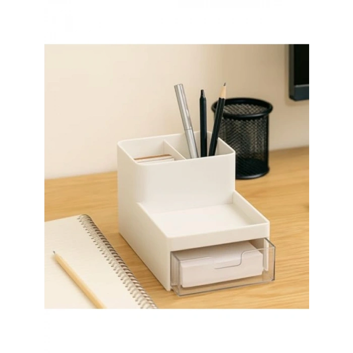 Minimalist Şeffaf Makyaj Organizeri - Çok Amaçlı Kullanım