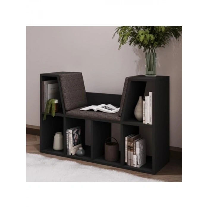 Minimalist Tasarımlı Minderli Kitaplık - 103 cm Yükseklik