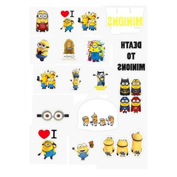 Minionlar Temalı 17li Özel Tasarım Sticker Seti