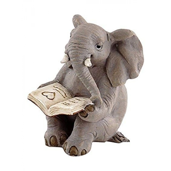 Minyatür Bahçe Fil Okuma Kitabı, Gri