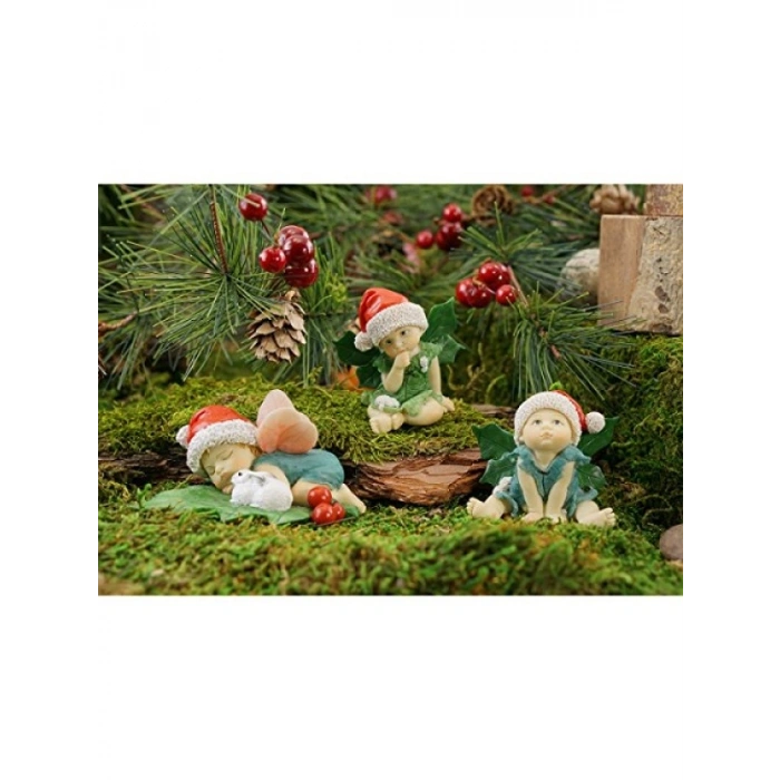 Minyatür Bahçe için Noel Peri Bebek Heykelciği